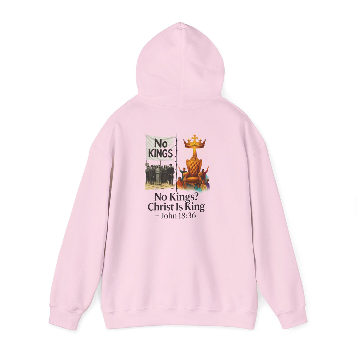 No Kings? Christ is King Hoodie – Bold Christian Hoodie for Sovereign Faith Printify
