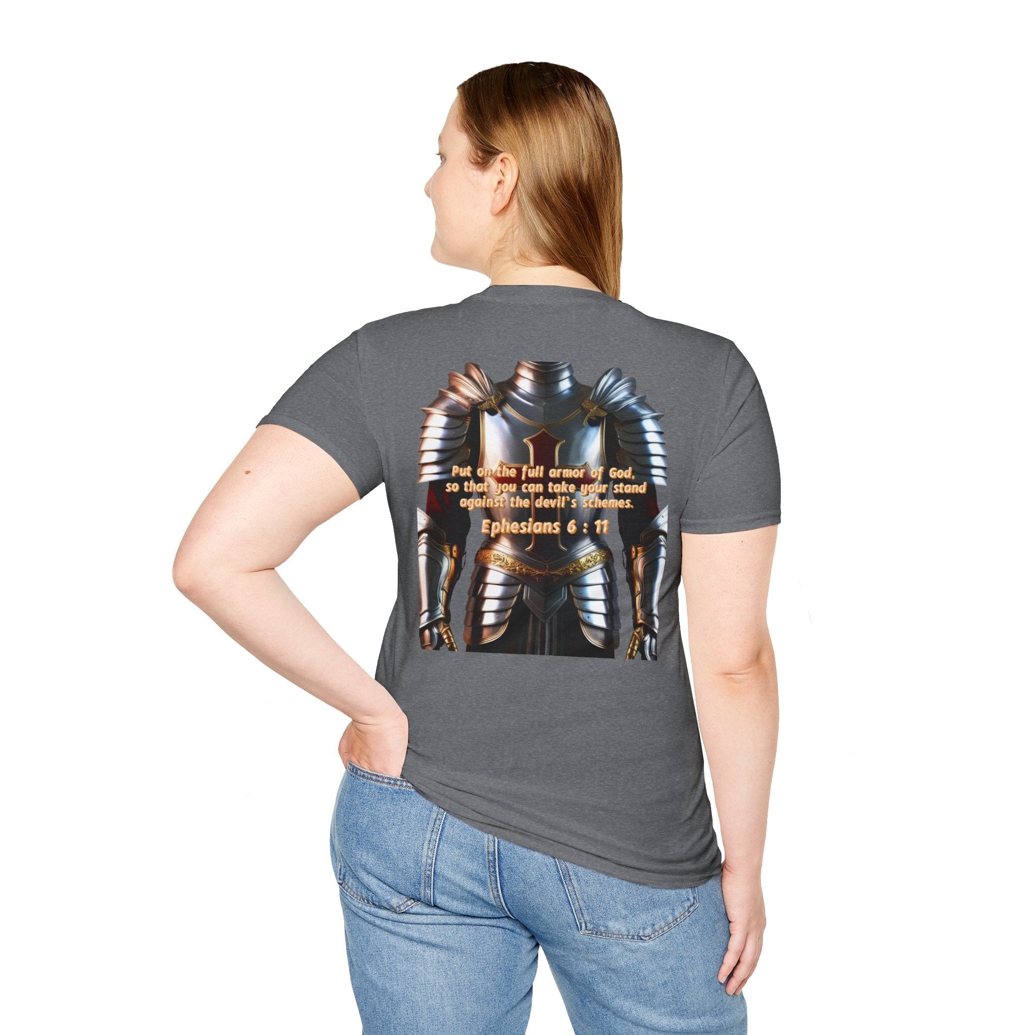 Religious Graphic Armor Of God Design - Unisex Softstyle T-Shirt Printify