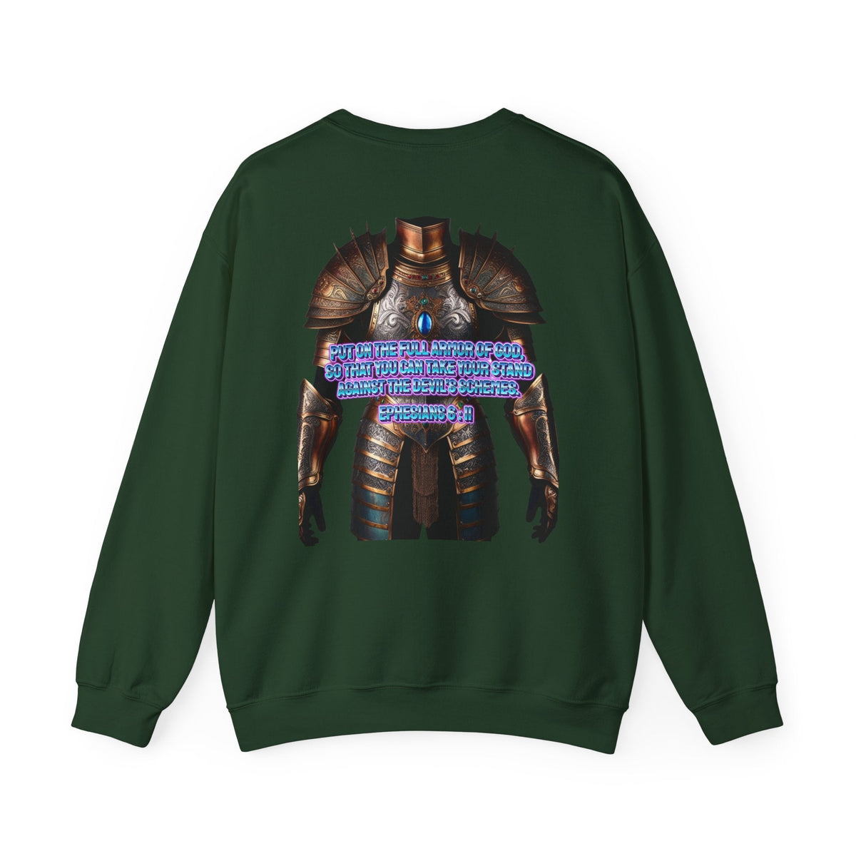 Religious Graphic Armor Of God Design - Unisex Heavy Blend™ Crewneck Sweatshirt Printify