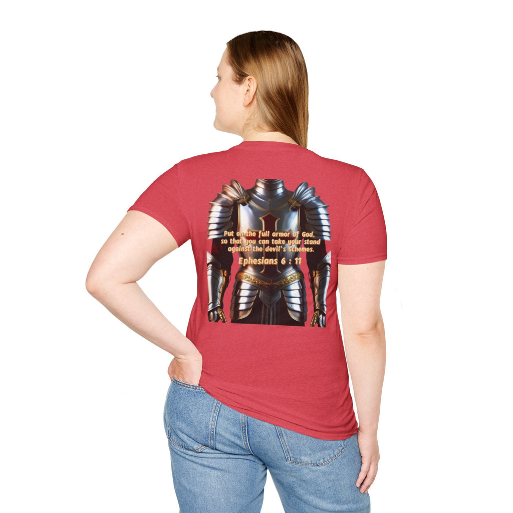Religious Graphic Armor Of God Design - Unisex Softstyle T-Shirt Printify