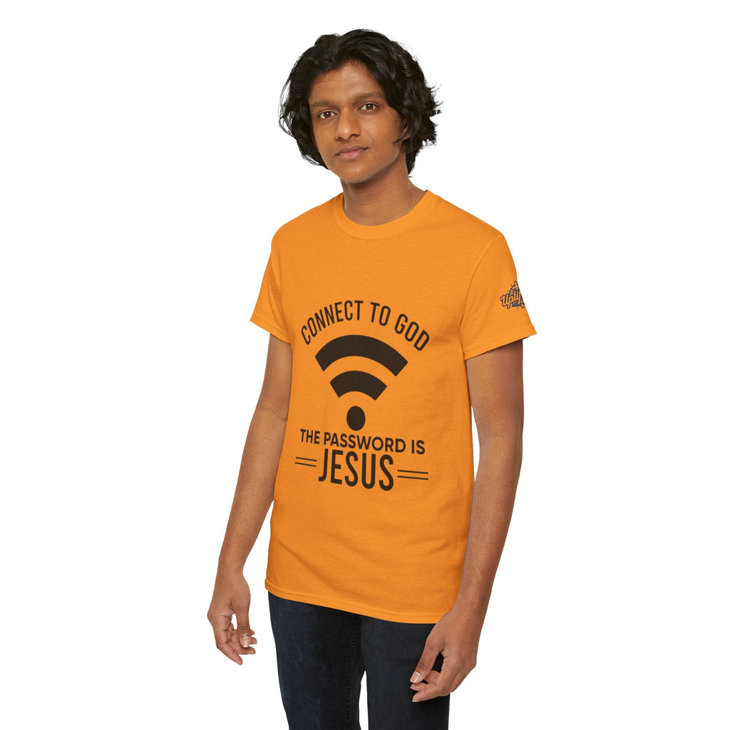Connect to God T-shirt - WIFI Password is Jesus - Funny Christian Faith T-shirt Printify