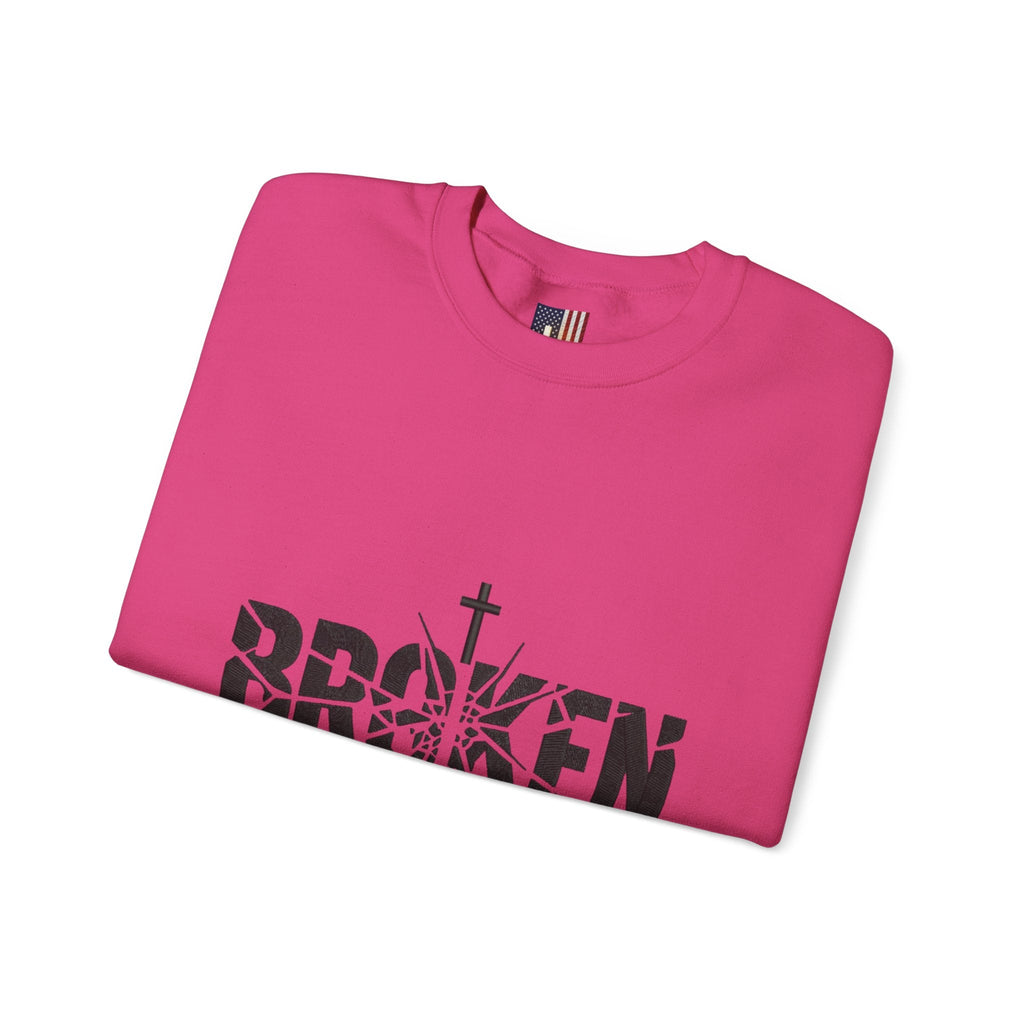 Broken But Chosen Crewneck Sweatshirt Printify