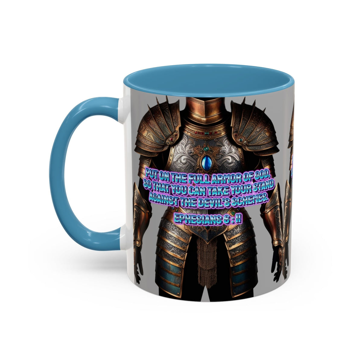 Religious Graphic Armor Of God Design - Accent Coffee Mug (11, 15oz) Printify