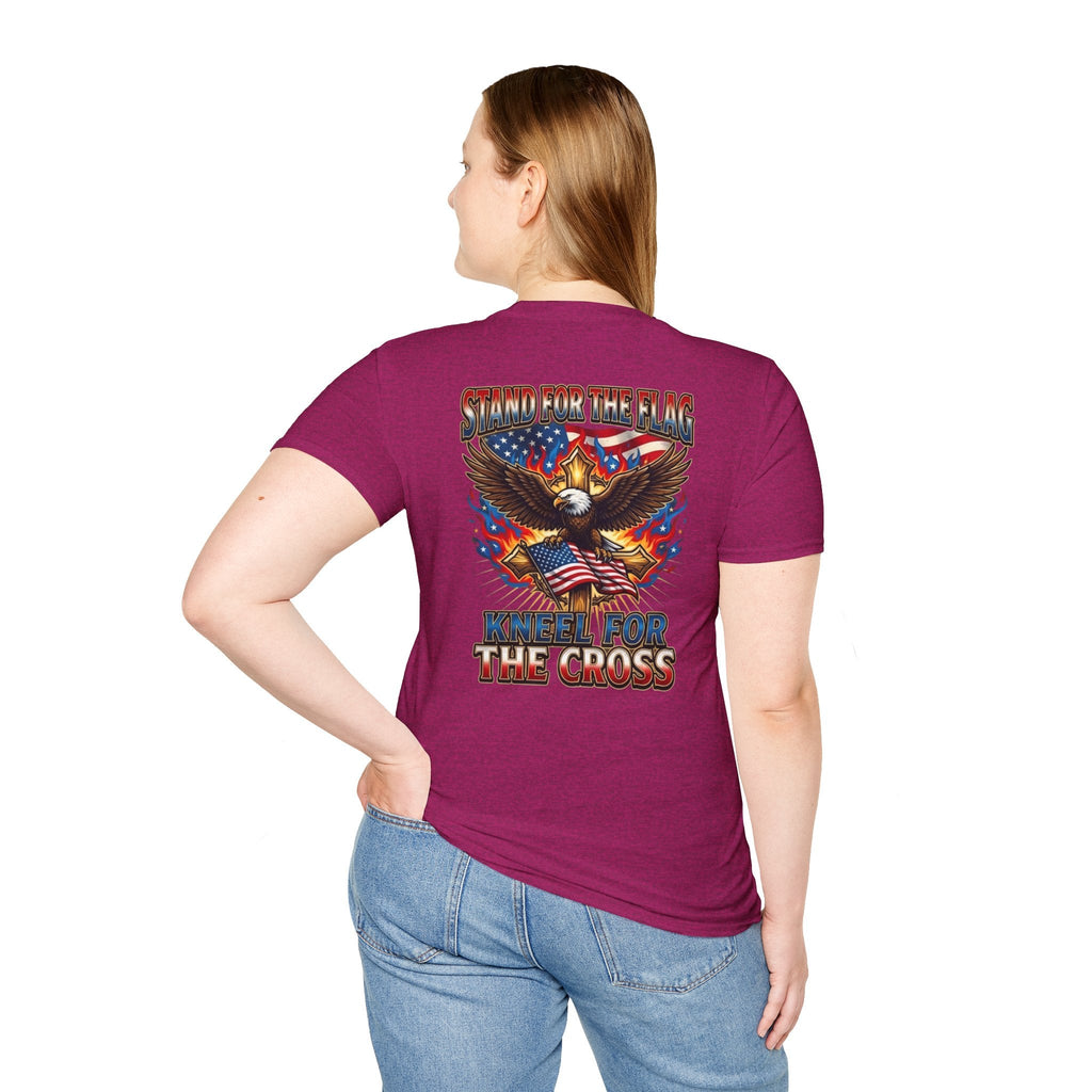 Stand for the Flag Kneel for the Cross T-shirt | Patriotic Eagle T-shirt Printify
