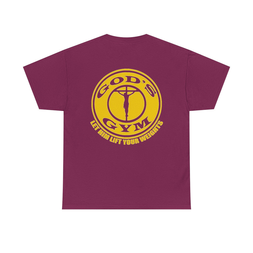 God's Gym T-Shirt — "Let Him Lift Your Weights" Christian Fitness Tee Printify