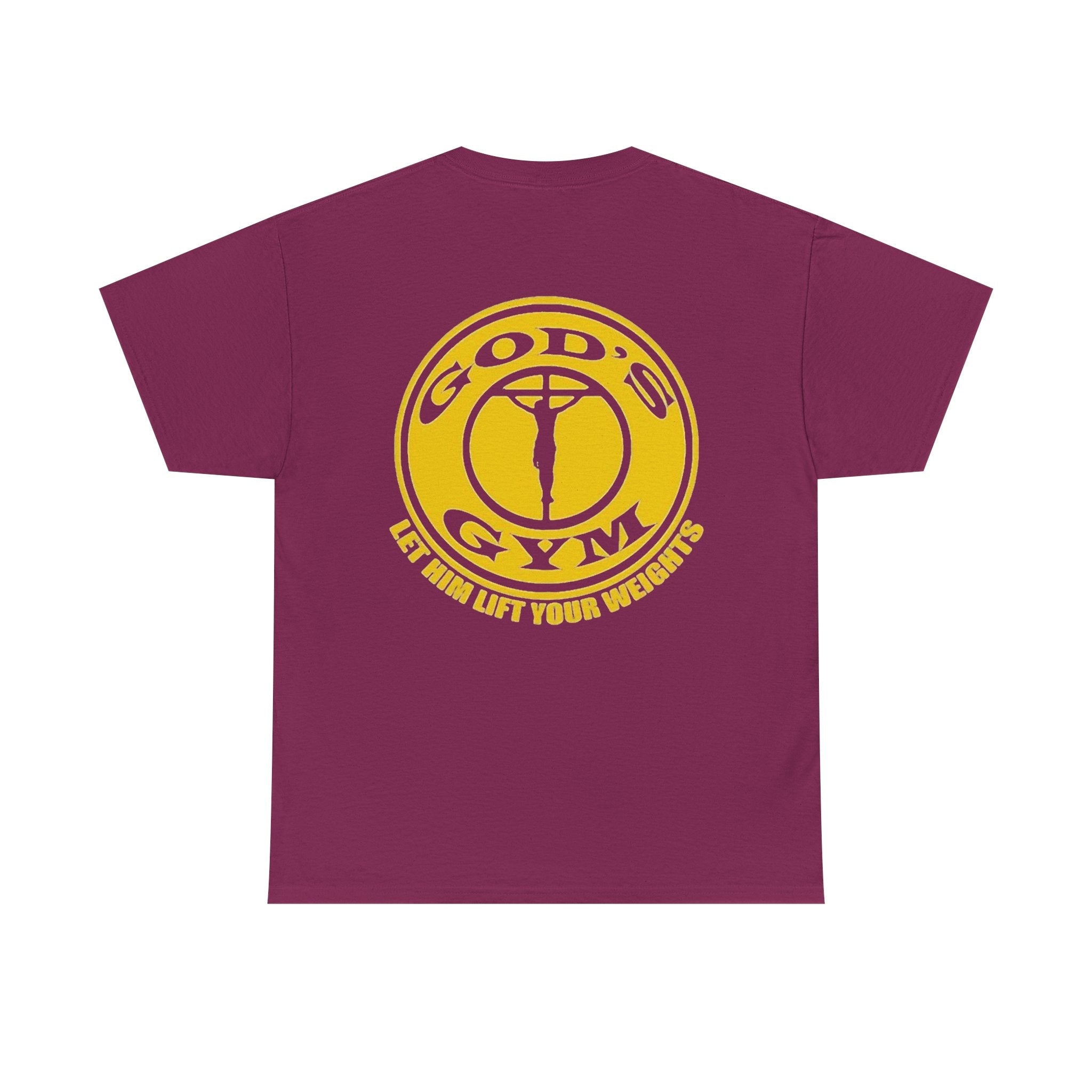 God's Gym T-Shirt — "Let Him Lift Your Weights" Christian Fitness Tee Printify