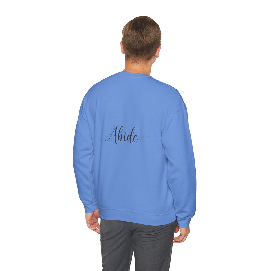 Abide Sweatshirt – Vine Wrapped John 15:5 Christian Sweatshirt for Cozy Devotion Printify