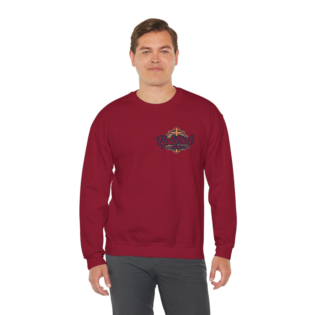 I Can’t, But I Know a Guy Sweatshirt – Jesus Cross Christian Sweatshirt for Cozy Faith Printify