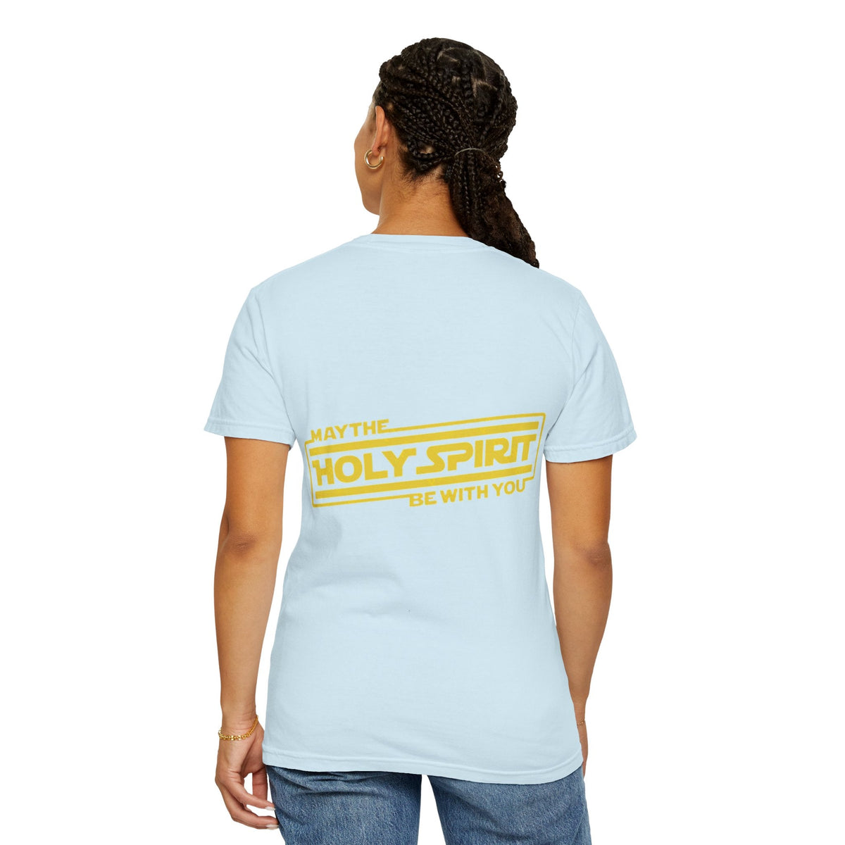 May the Holy Spirit Be With You T-shirt - Christian Star Wars Parody T-shirt Printify