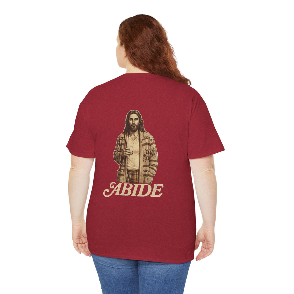Abide Vintage Jesus Tee — "The Dude" Graphic Christian T-Shirt Printify