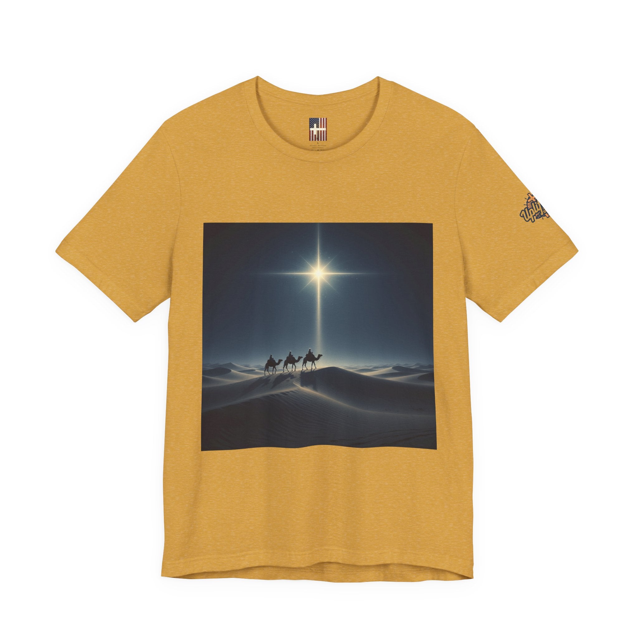 3 Wise Men T-shirt – Magi Camels Nativity Journey Christian Christmas T-shirt for Epiphany Faith & Holy Night Printify