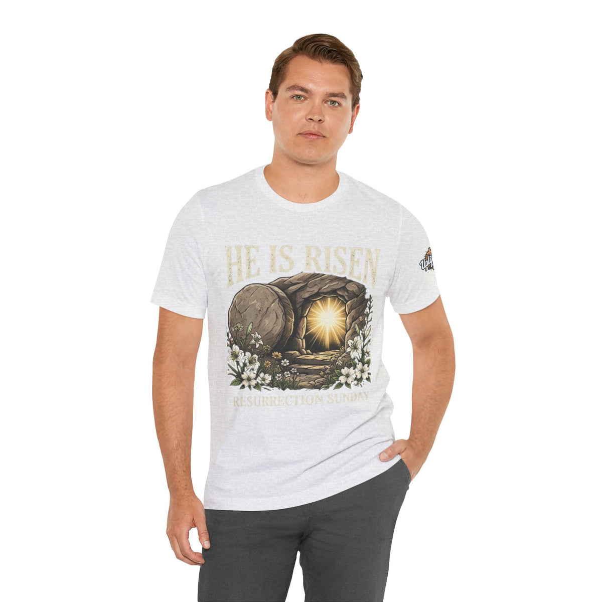He Is Risen T-Shirt — Jesus Christ Resurrection Easter Tee Printify