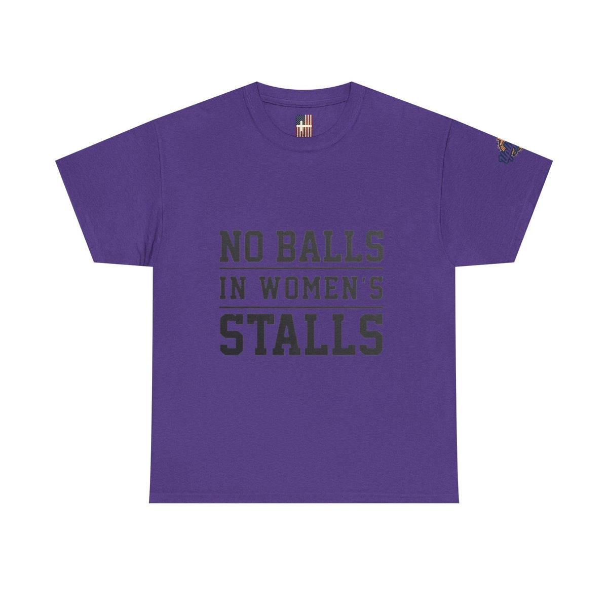No Balls in Women's Stalls Retro Protest T-Shirt Printify