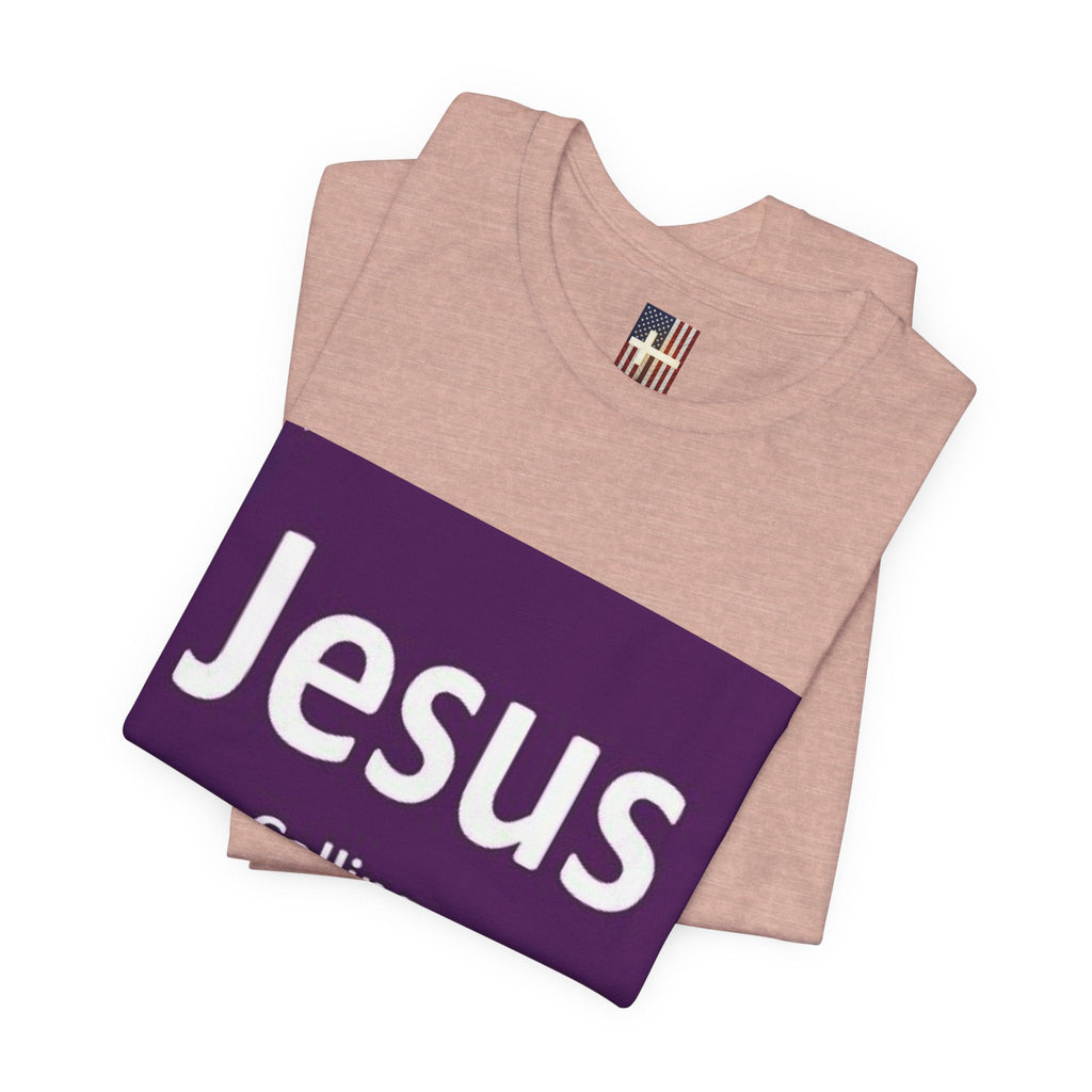 Jesus Calling T-shirt – Funny Cell Phone Screen Christian T-shirt for Divine Connection & Faith Humor Printify