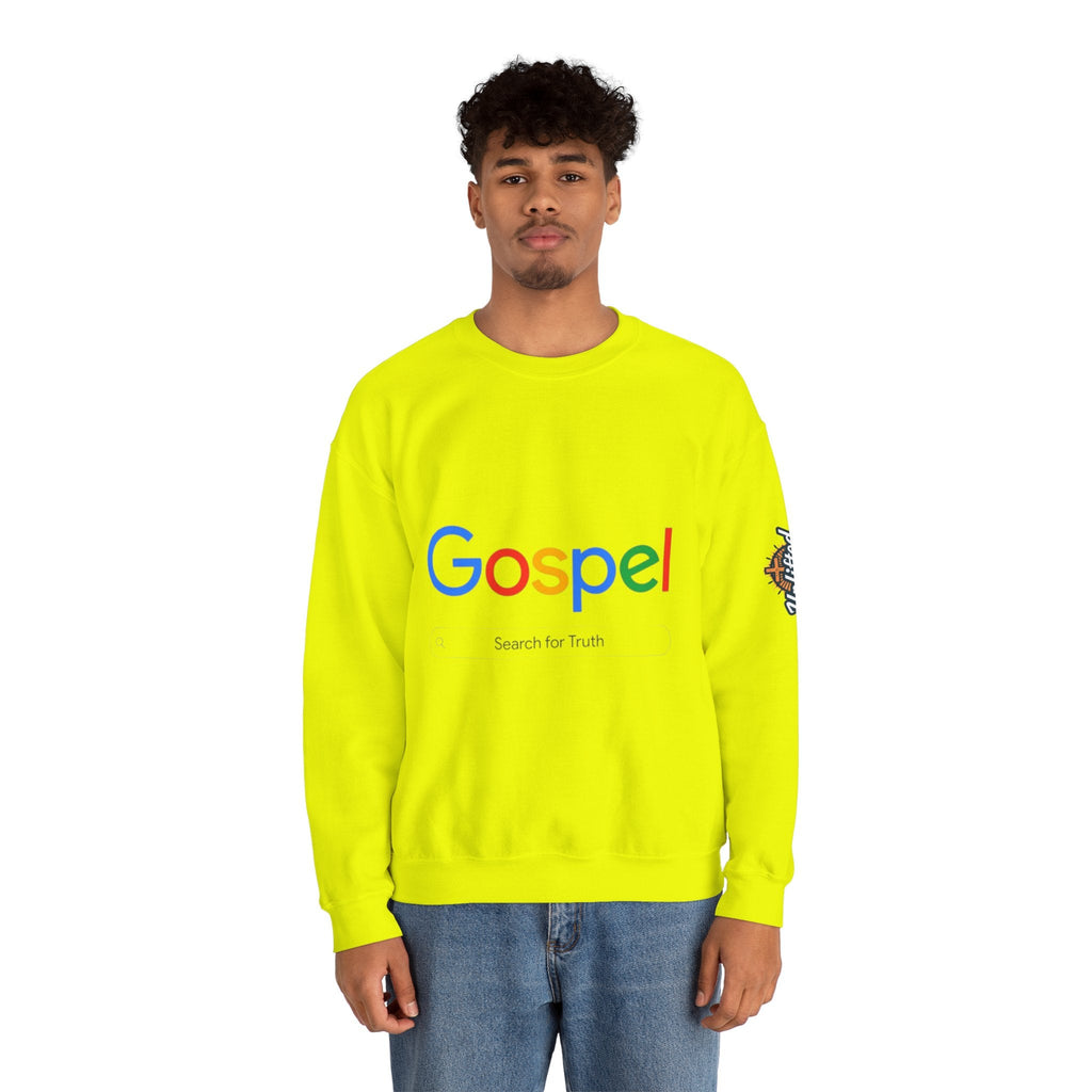 Gospel Graphic Sweatshirt — "Gospel" Colorful Logo Christian Sweatshirt Printify