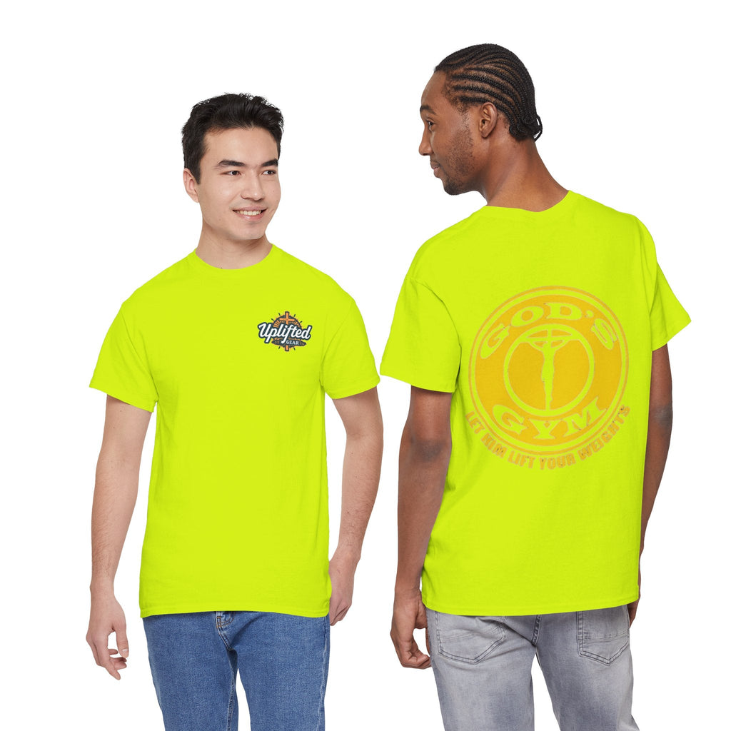 God's Gym T-Shirt — "Let Him Lift Your Weights" Christian Fitness Tee Printify