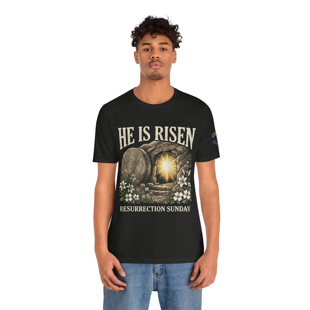 He Is Risen T-Shirt — Jesus Christ Resurrection Easter Tee Printify