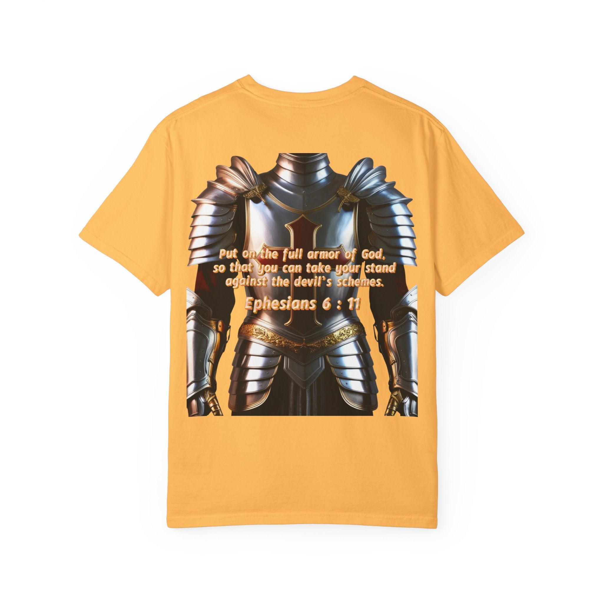 Religious Graphic Armor Of God Design - Unisex Garment-Dyed T-shirt Printify