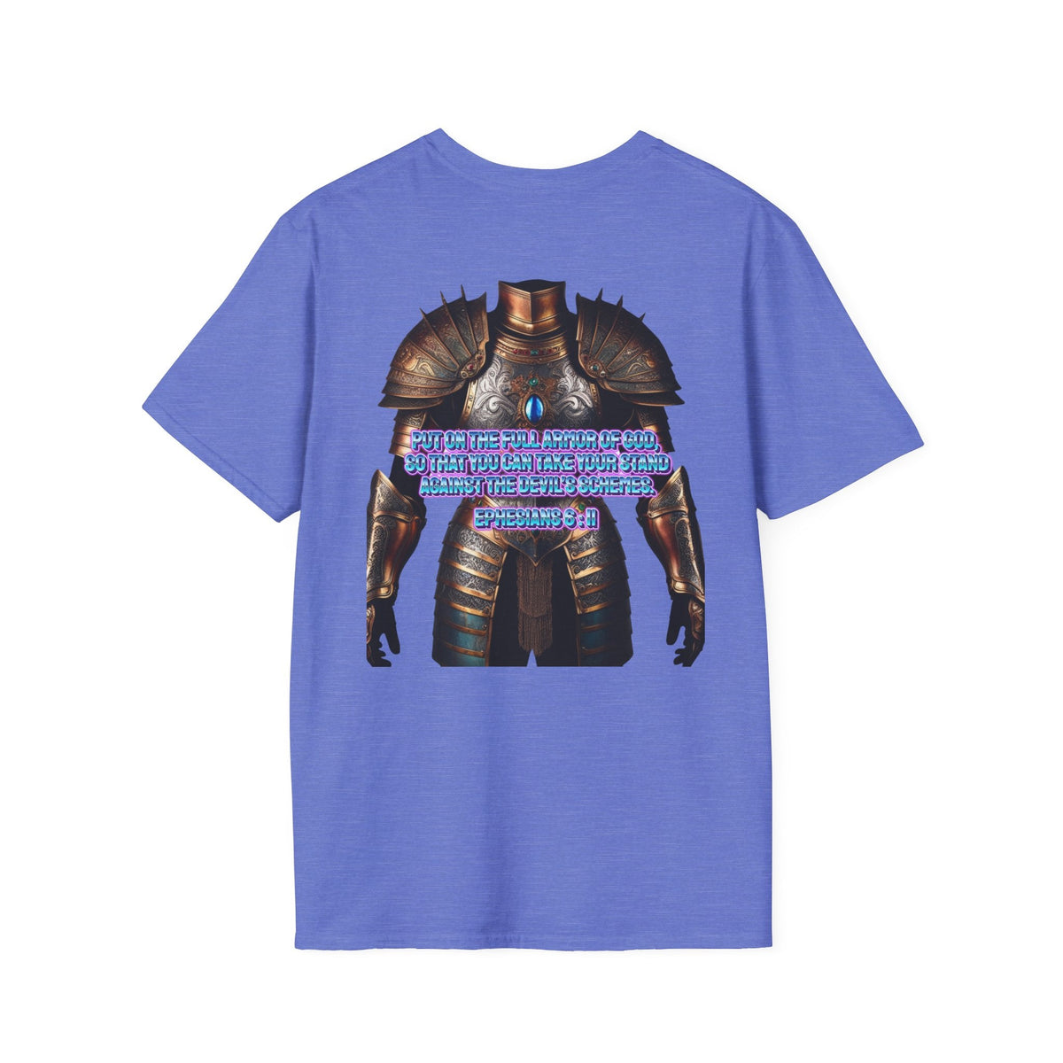 Religious Graphic Tee with Armor Of God Design - Unisex Softstyle T-Shirt Printify