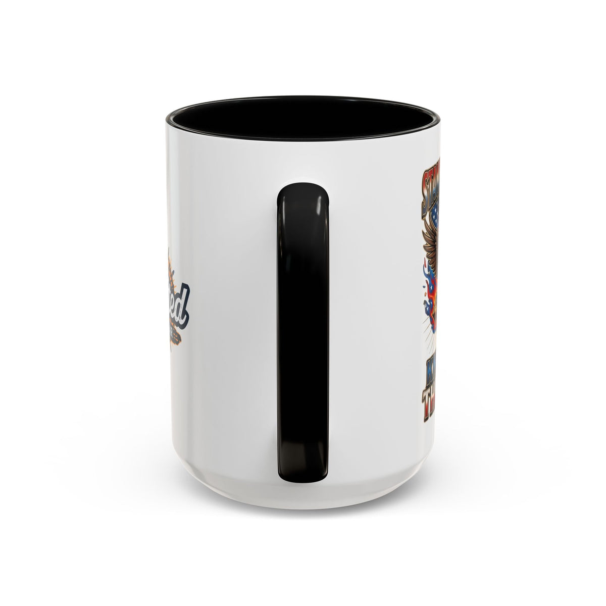 Patriotic Eagle Coffee Mug — "Stand for the Flag, Kneel for the Cross" (11/15oz) Printify