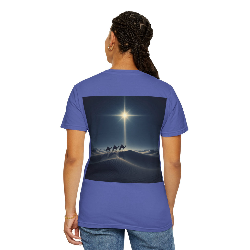 3 Wise Men T-shirt – Magi Camels Nativity Journey Christian Christmas T-shirt for Epiphany Faith & Holy Night Printify
