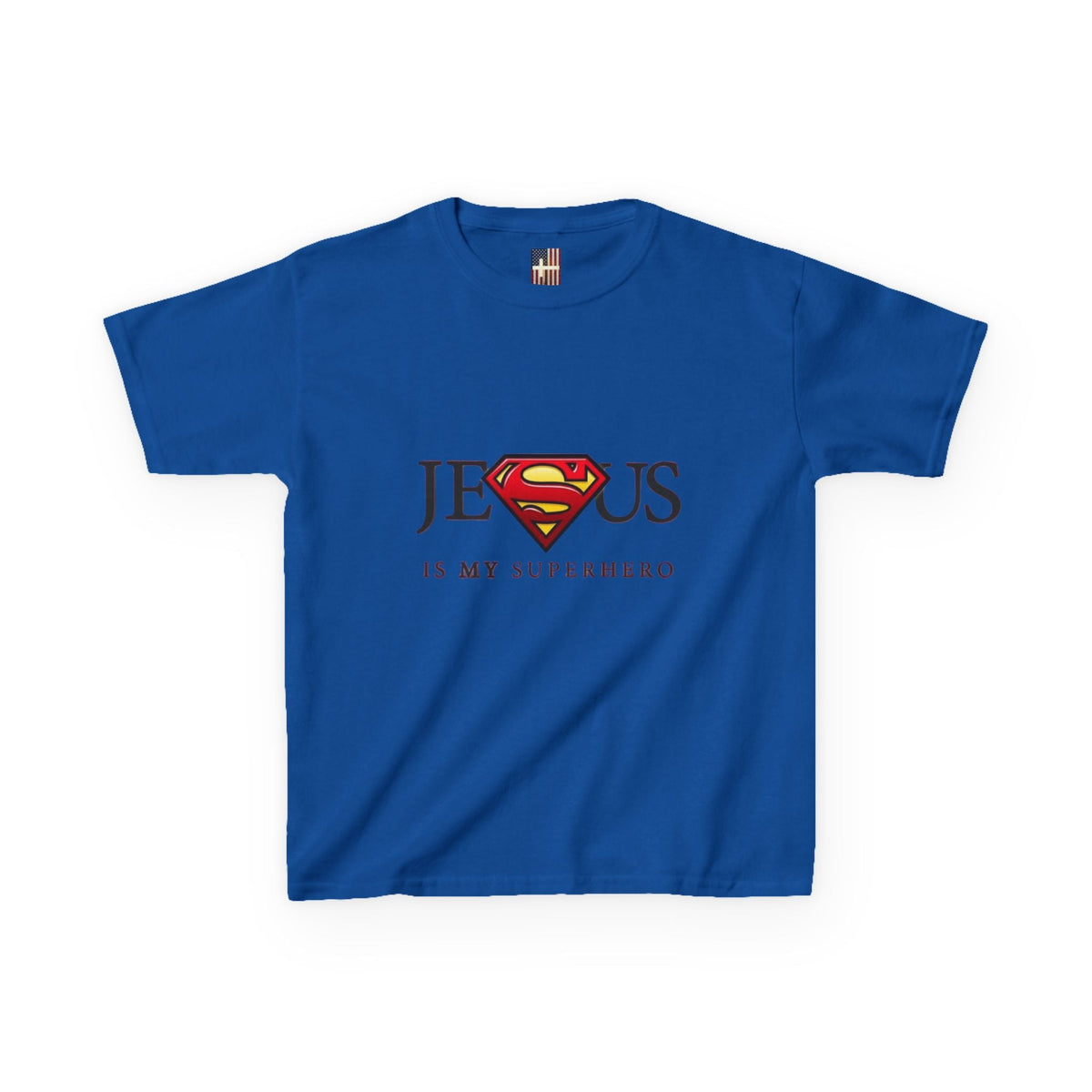Jesus Is My Superhero T-Shirt — Faith-Based Superman-Inspired Tee Printify