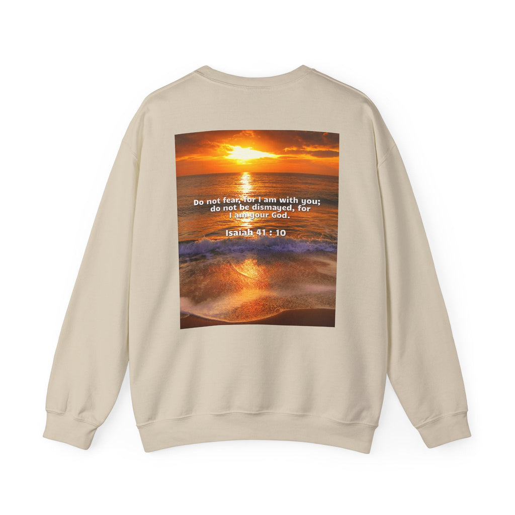 Bible Verse Unisex Heavy Blend™ Crewneck Sweatshirt - Isaiah 41 : 10 Printify