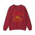 Unashamed Sweatshirt – Ichthys Jesus Fish & Cross Christian Sweatshirt for Romans 1:16 Bold Faith Printify