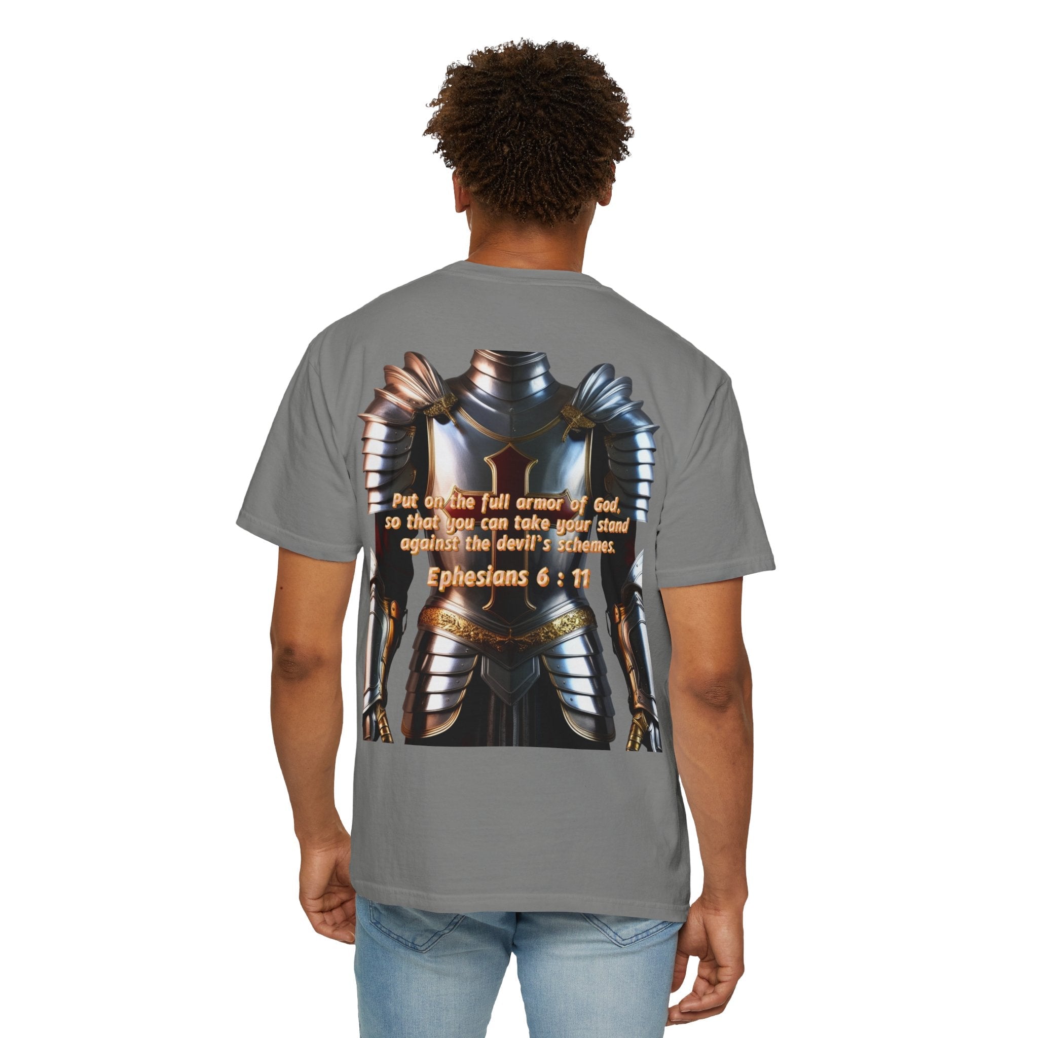 Religious Graphic Armor Of God Design - Unisex Garment-Dyed T-shirt Printify