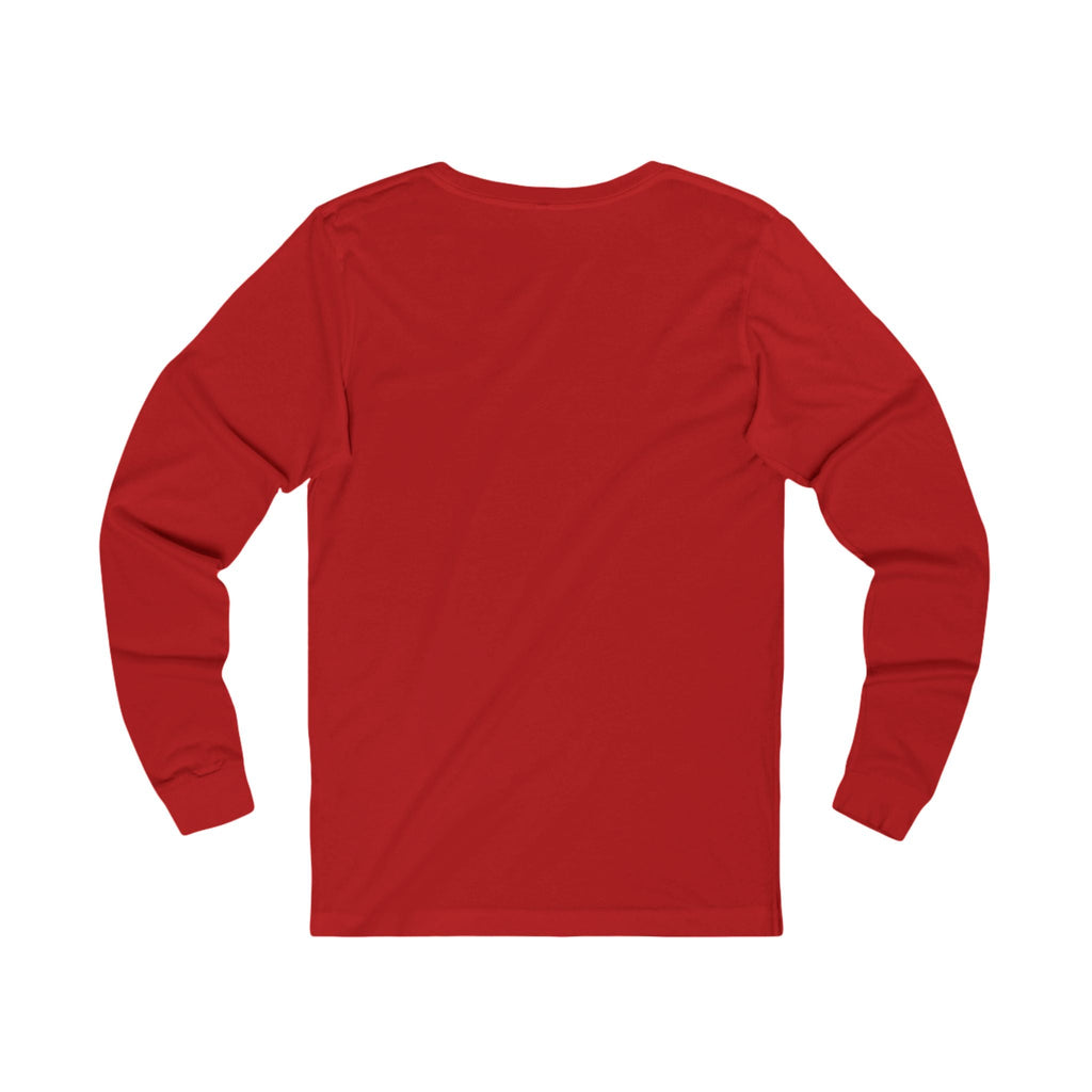🎄 Not Today, Grinch – Jesus Saves | Funny Christian Christmas Long Sleeve Shirt | Festive Green & Red Cartoon Style | Bold Faith Holiday Tee by Uplifted Gear Printify