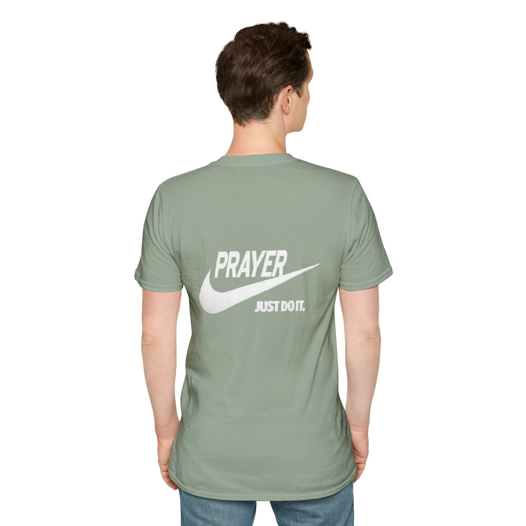 Prayer Just Do It T-shirt - Funny Christian Nike Parody T-shirt - Faith Gear Printify