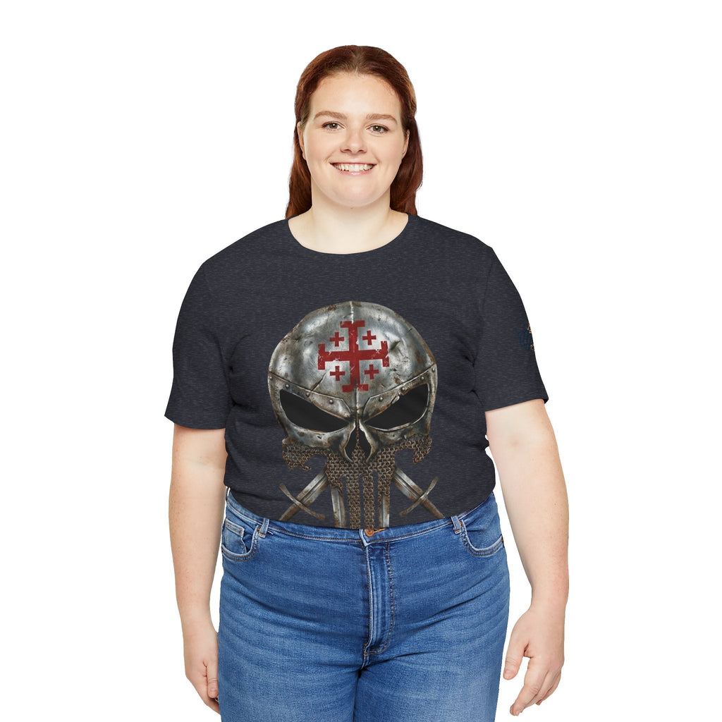 Crusader Knight Christian Skull T-shirt - Warrior Armor of God T-shirt Printify