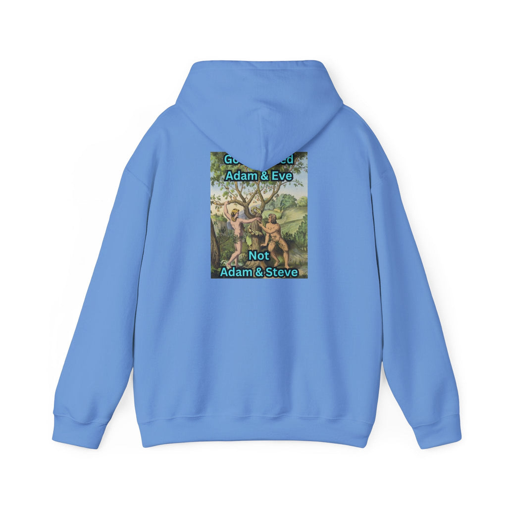 God Created Adam and Eve Hoodie – Biblical Truth Christian Hoodie for Unshakable Faith Printify