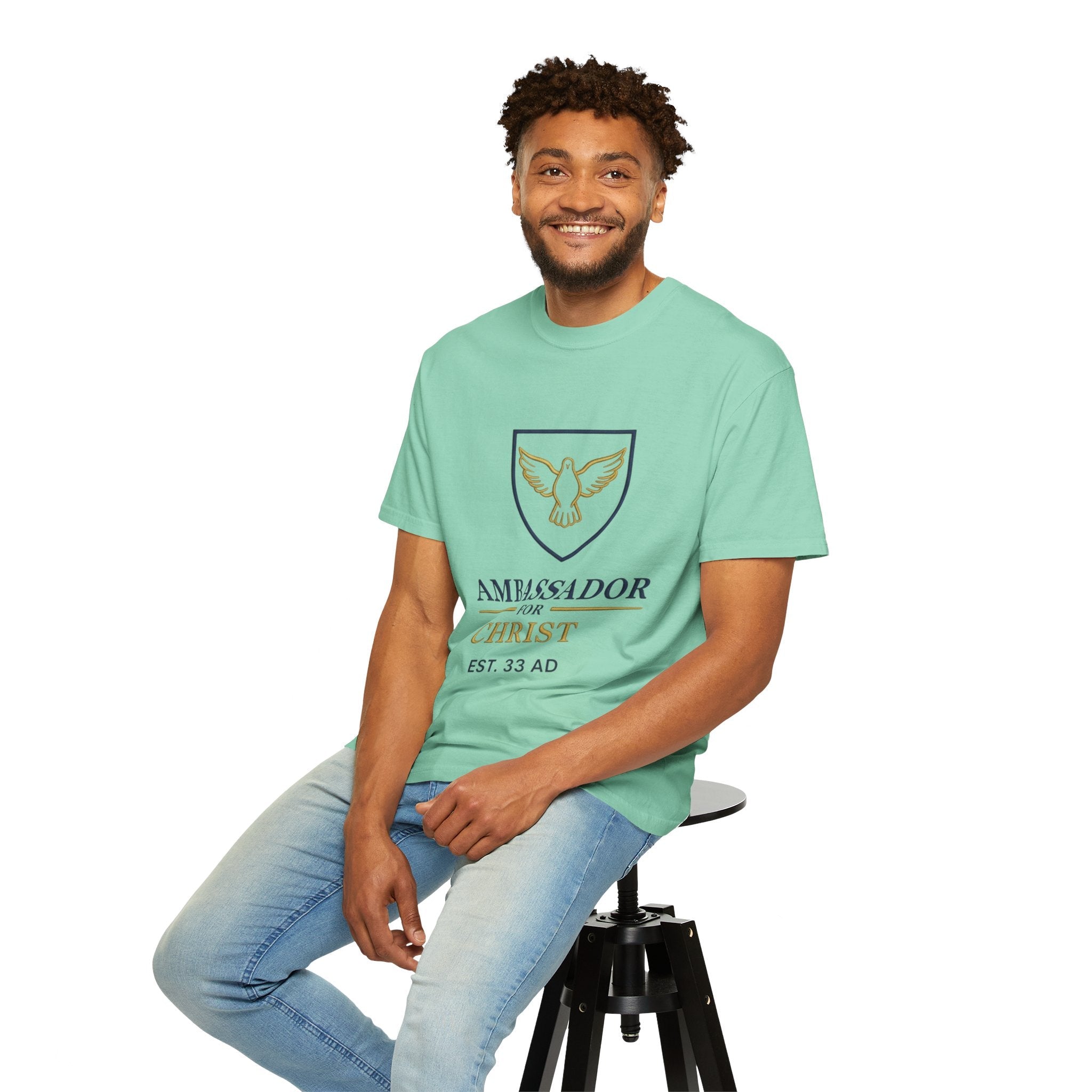 Ambassador for Christ T-Shirt – Established 33 AD Christian Tee for Bold Faith Printify