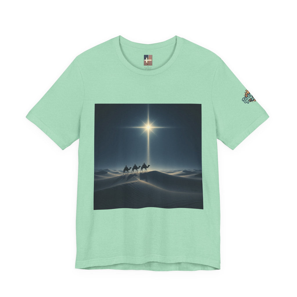 3 Wise Men T-shirt – Magi Camels Nativity Journey Christian Christmas T-shirt for Epiphany Faith & Holy Night Printify
