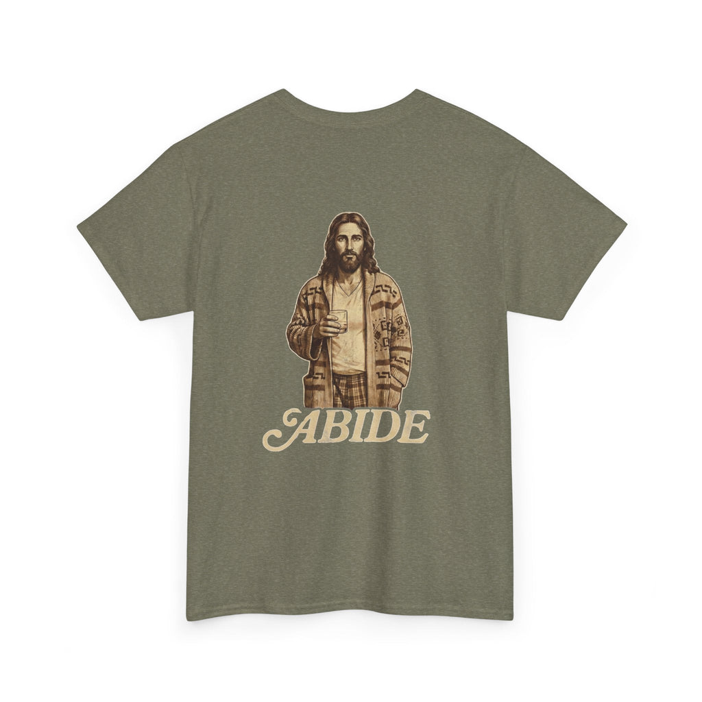 Abide Vintage Jesus Tee — "The Dude" Graphic Christian T-Shirt Printify