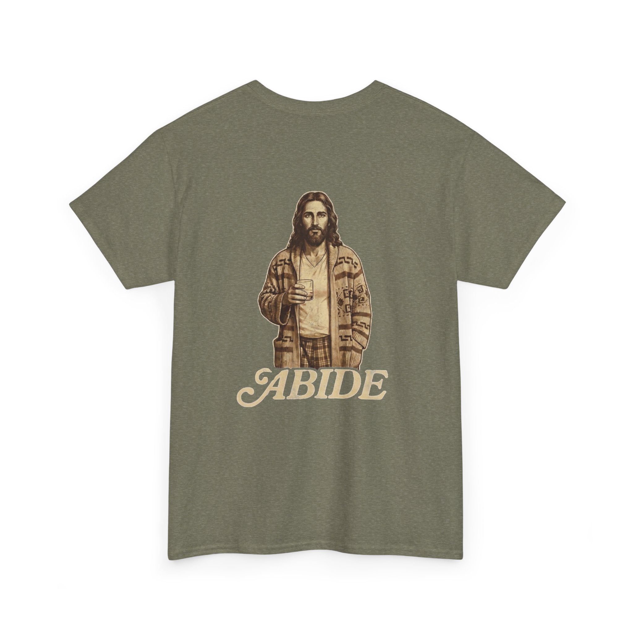 Abide Vintage Jesus Tee — "The Dude" Graphic Christian T-Shirt Printify