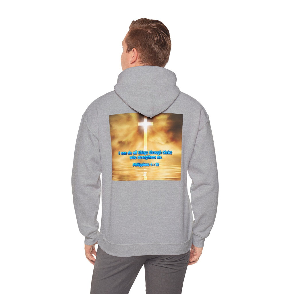 Bible Verse Unisex Heavy Blend™ Hooded Sweatshirt - Philippians 4 : 13 Printify