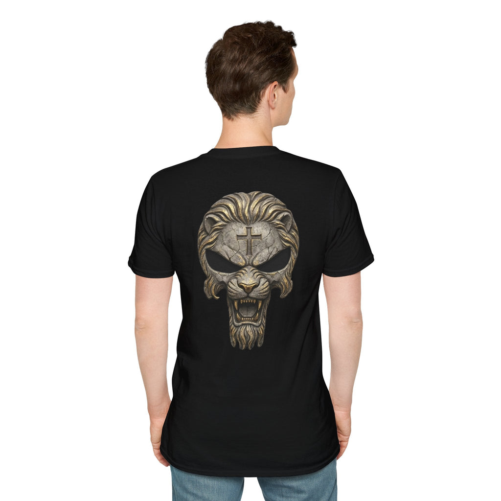 Lion of Judah Skull Christian T-shirt - Warrior Faith Cross T-shirt Printify