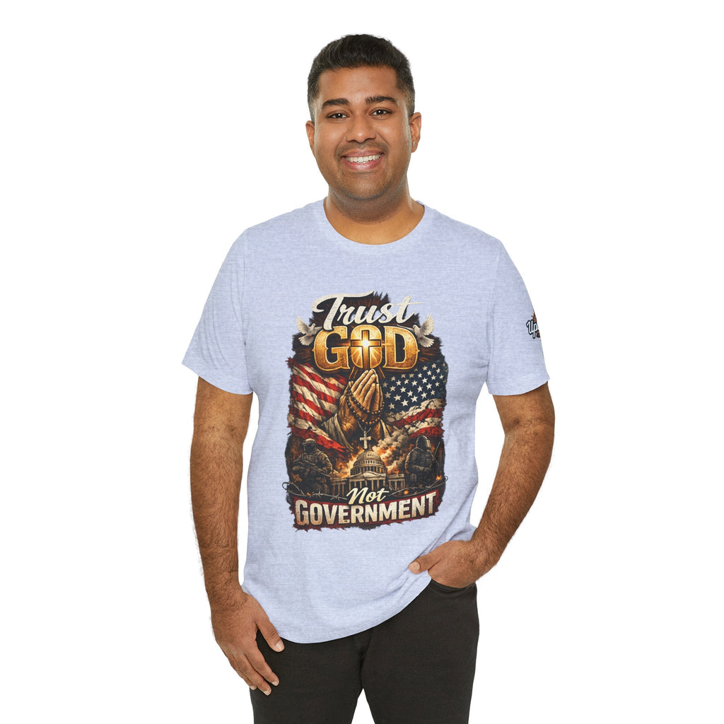 Trust God Not Government T-Shirt — Vintage Patriotic Christian Tee Printify