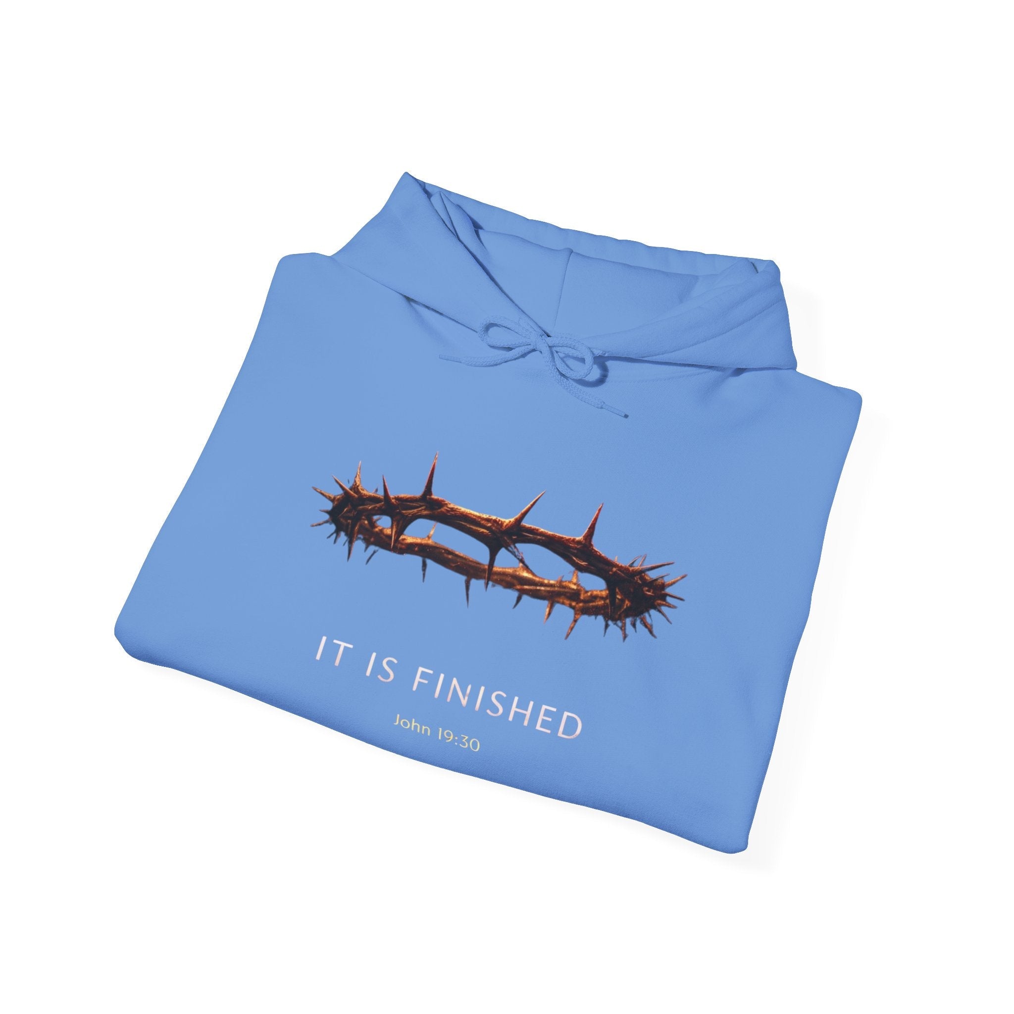 It Is Finished Crown of Thorns Hoodie — Christian John 19:30 Faith Hoodie Printify