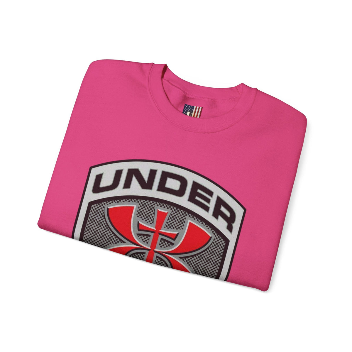 Under His Armor Crewneck Sweatshirt — Christian Faith Graphic Pullover Printify