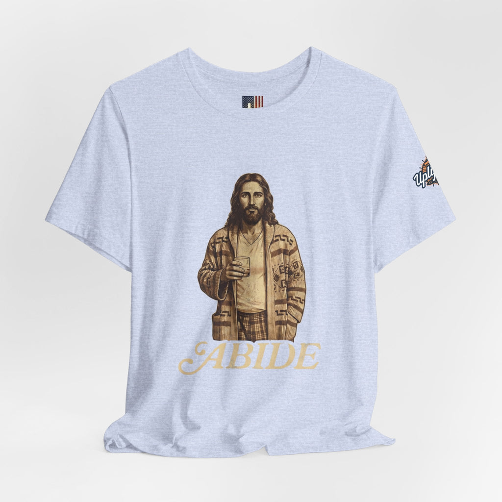 Abide Vintage Jesus Tee — "The Dude" Graphic Christian T-Shirt Printify