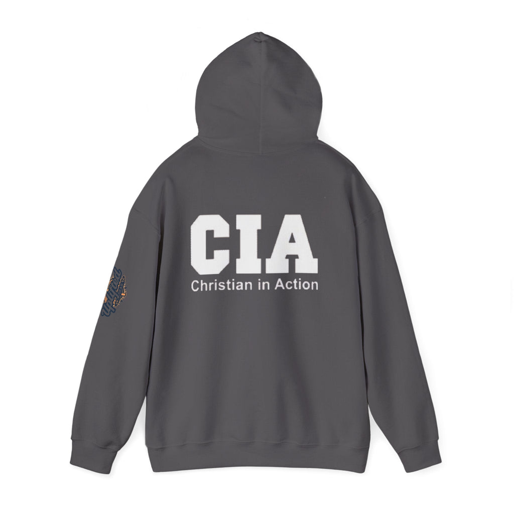 CIA Christian in Action Hoodie - Funny Faith Parody Hoodie - Mission Ready Apparel Printify