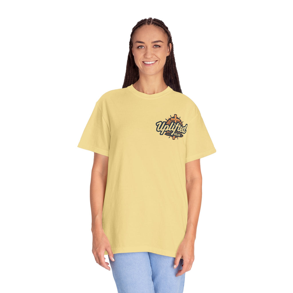 Faith Over Fear T-shirt – Graffiti Wall Christian T-shirt for Bold 2 Corinthians 5:7 Streetwear & Unshakable Faith Printify