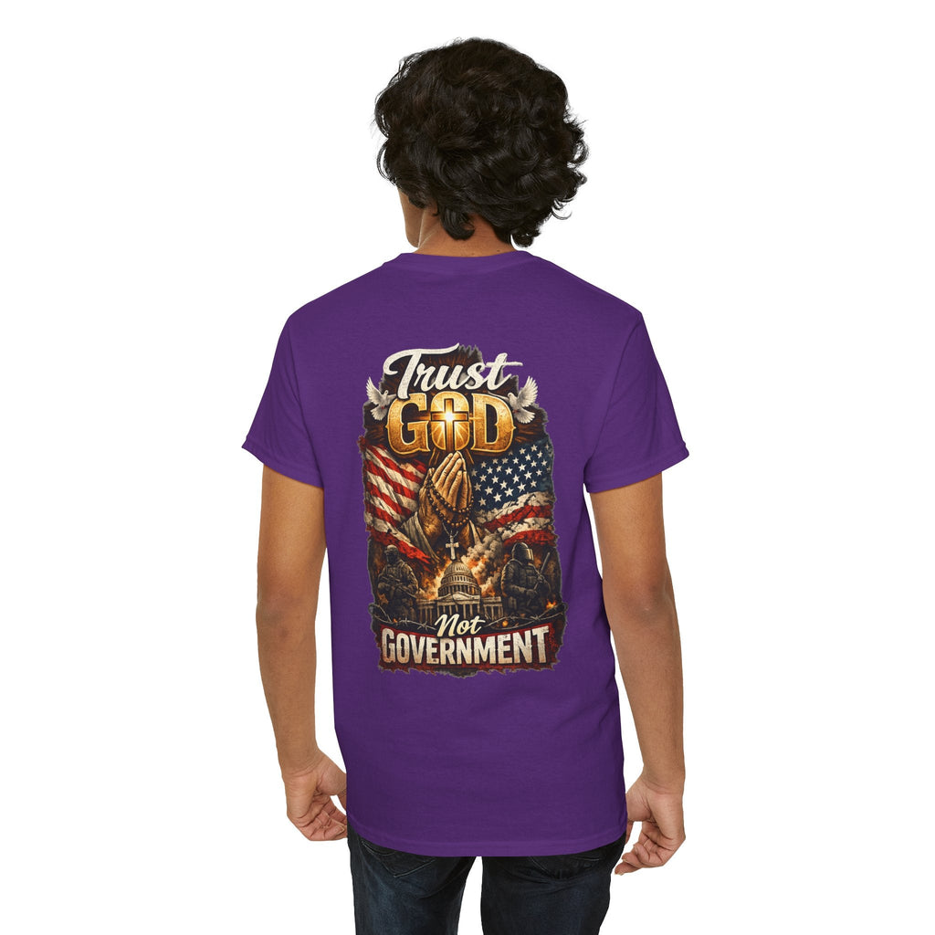 Trust God Not Government T-Shirt — Vintage Patriotic Christian Tee Printify