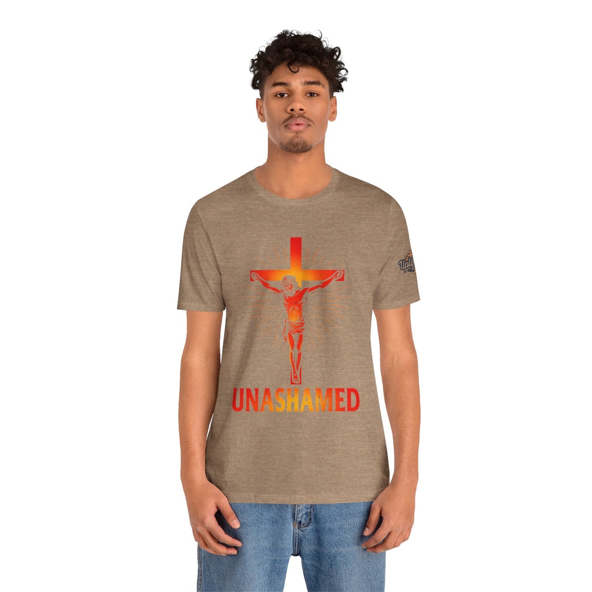 Unashamed T-shirt – Romans 1:16 Crucifixion Christian t-shirt for Bold Unwavering Faith Printify