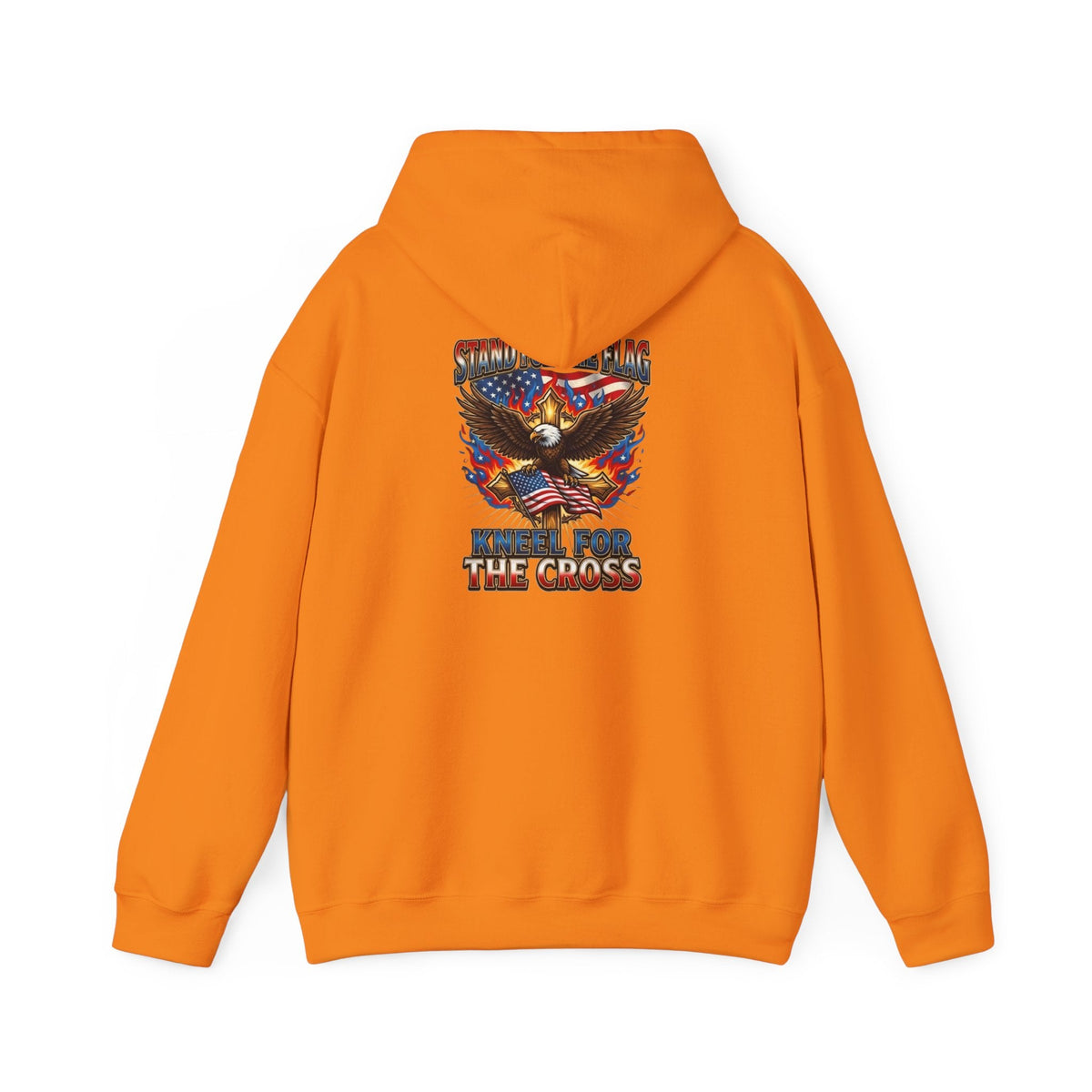 Stand for the Flag Kneel for the Cross Hoodie | Patriotic Eagle Hoodie Printify