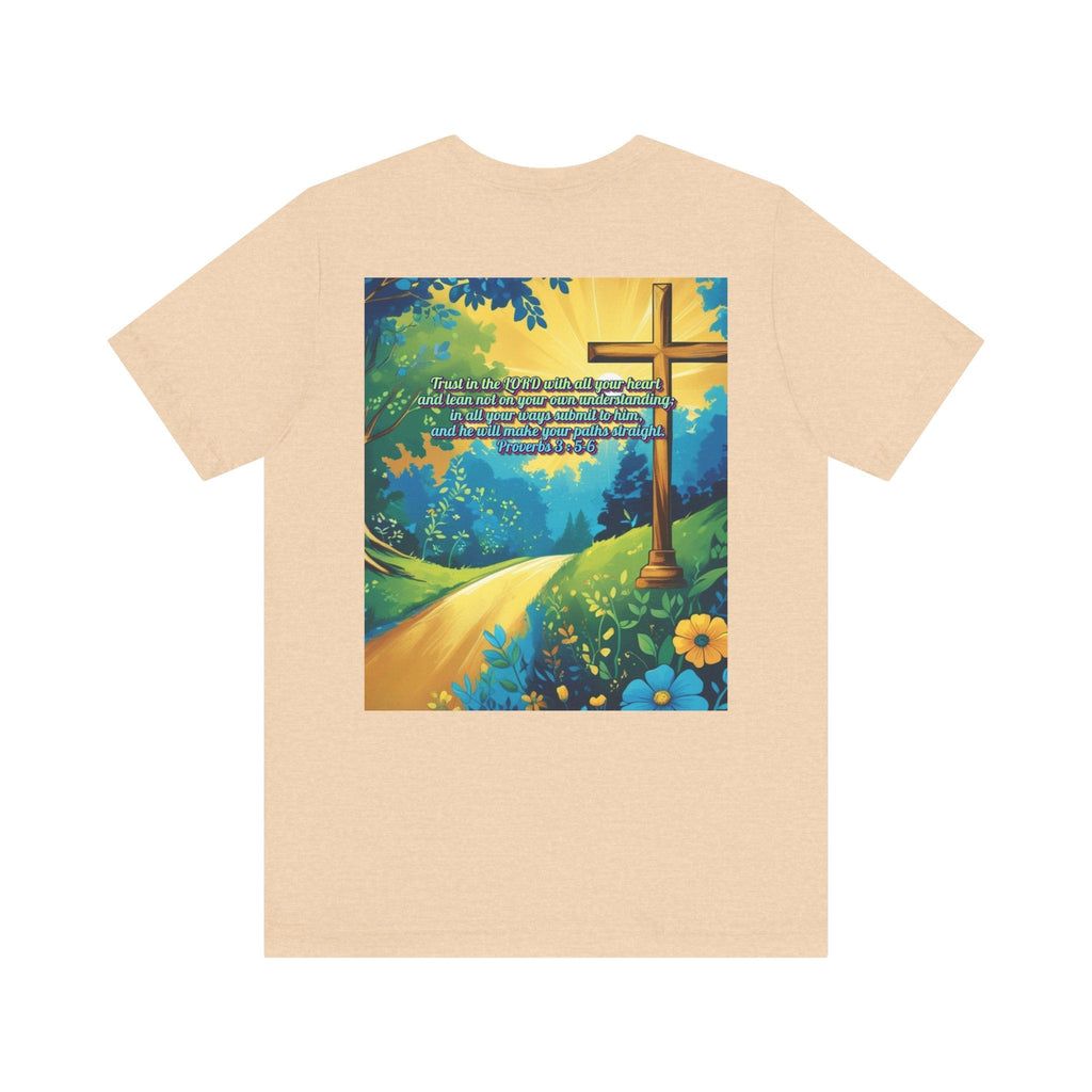 Trust in The Lord Proverbs 3:5-6 Biblical Design Unisex Jersey Short Sleeve Tee Printify