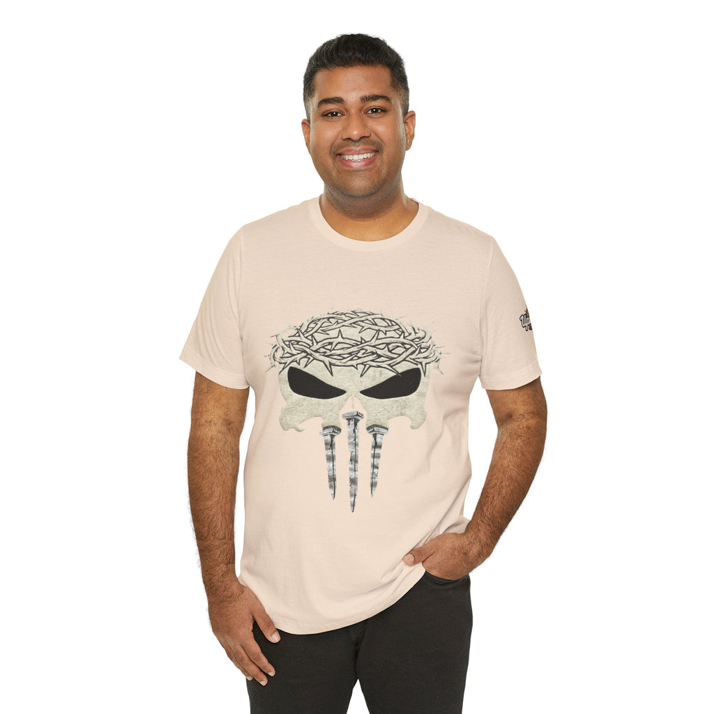 Christian Skull T-shirt - Crown of Thorns & Nails - Warrior Faith T-shirt Printify